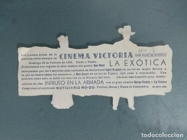 Cine: LA EXOTICA - PROGRAMA DE CINE TROQUELADO 1948 . - Foto 2
