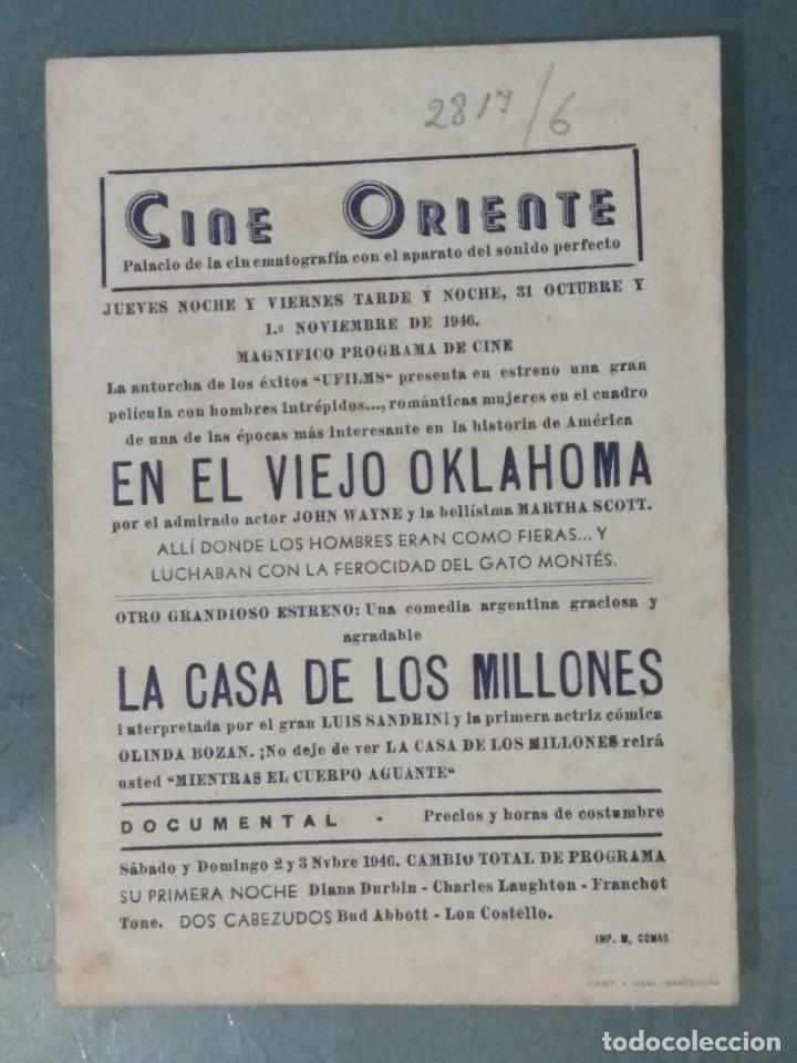 Cine: LA CASA DE LOS MILLONES - PROGRAMA DE CINE DOBLE. - Foto 3