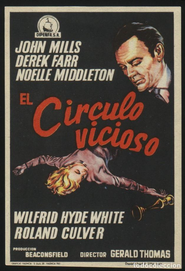  Flyers Publicitaires de films Anciens: P-5404- El circulo vicioso (The Vicious Circle) John Mills - Derek Farr - Noelle Middleton