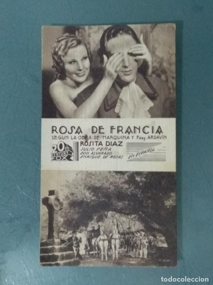 Cine: ROSA DE FRANCIA. PROGRAMA DE CINE EN CART&Oacute;N - Foto 1