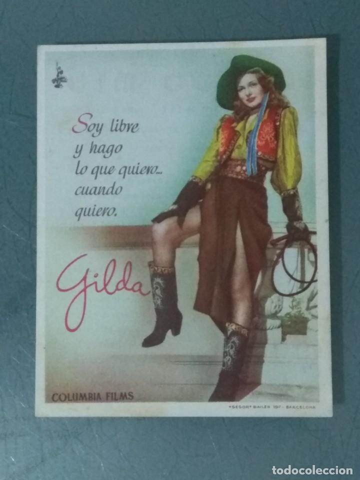Cine: GILDA - SOY LIBRE. PROGRAMA SENCILLO ORIGINAL DE CINE. - Foto 1