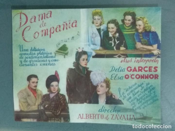 Cine: DAMA DE COMPA&Ntilde;IA - 1943. PEQUE&Ntilde;O PROGRAMA DE CINE DOBLE. - Foto 1
