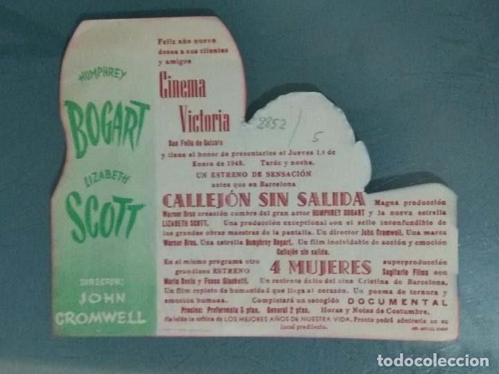 Cine: CALLEJON SIN SALIDA - 1948. PROGRAMA TROQUELADO DE CINE. - Foto 2