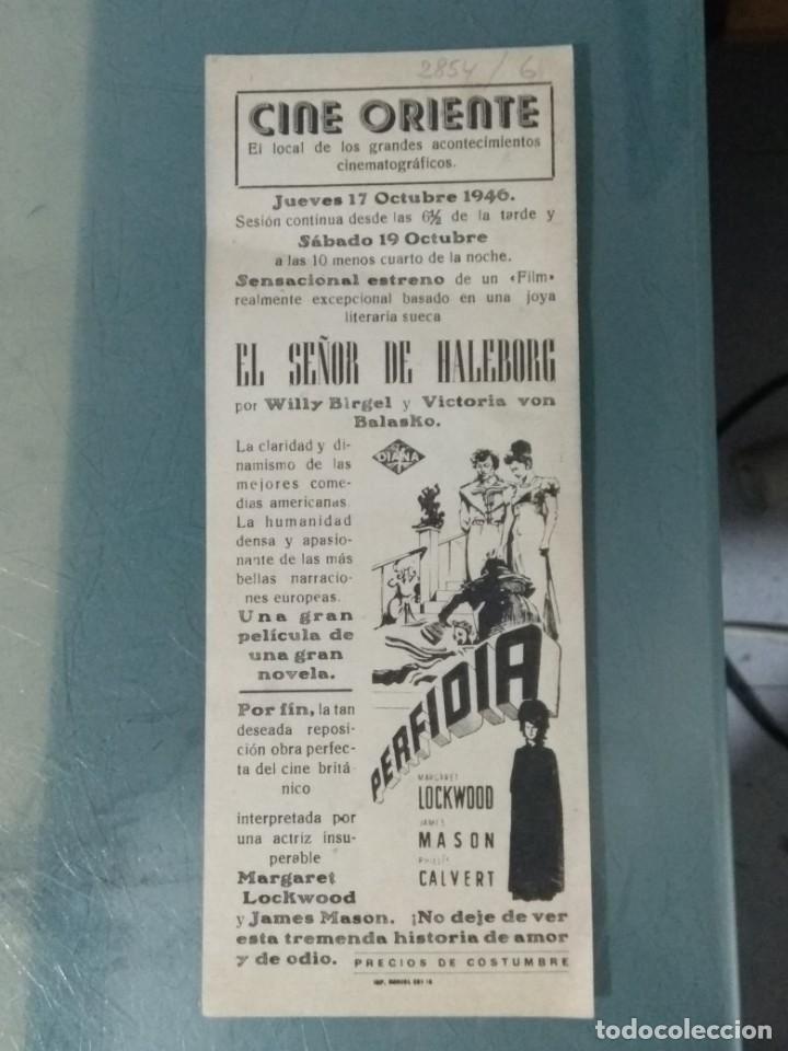 Cine: EL SE&Ntilde;OR DE HALEBORG. 1946. PROGRAMA DE CINE SENCILLO. - Foto 2
