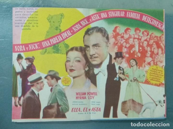 Cine: ELLA EL Y ASTA. 1942. PROGRAMA DE CINE DOBLE COLOR ROJIZO. - Foto 2
