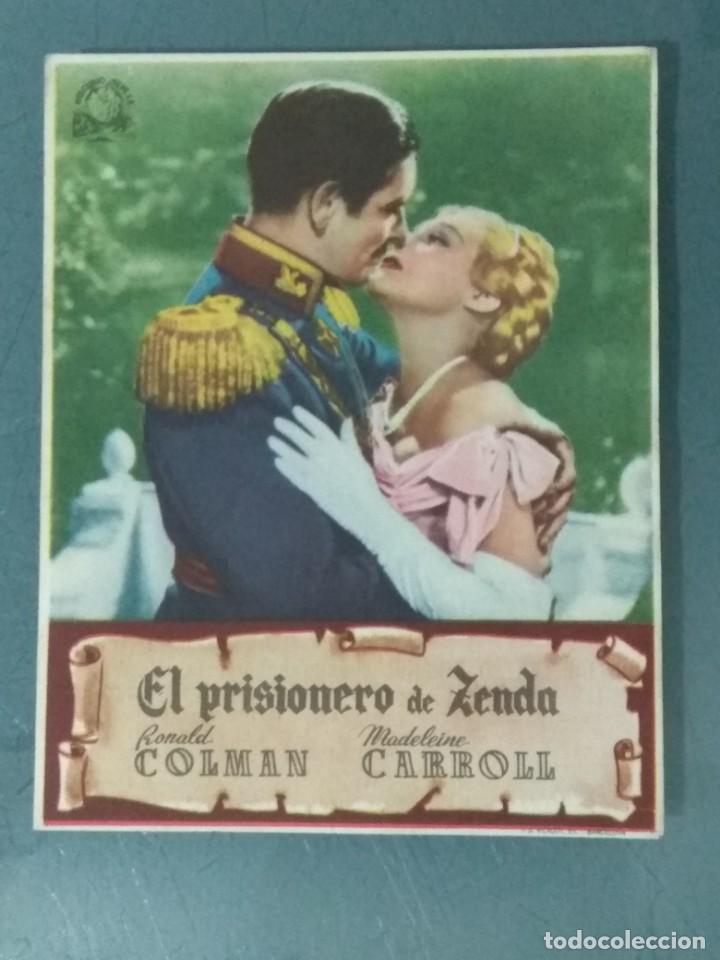 Folhetos de m&atilde;o de filmes antigos de cinema: EL PRISIONERO DE ZENDA. 1943. PROGRAMA DE CINE SENCILLO.
