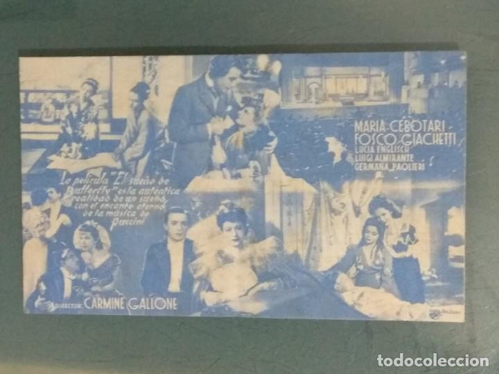 Cine: EL SUE&Ntilde;O DE BUTTERFLY. 1943. PROGRAMA DOBLE DE CINE. - Foto 2