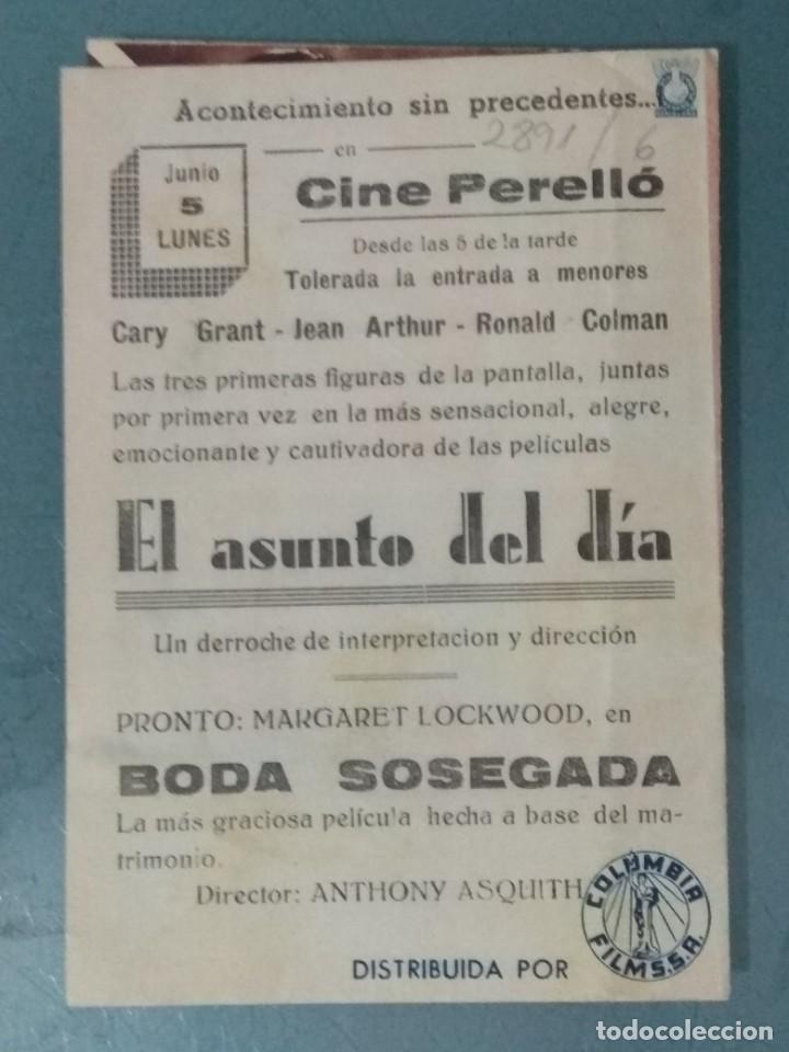 Cine: EL ASUNTO DEL DIA. PROGRAMA DE CINE DOBLE - Foto 3