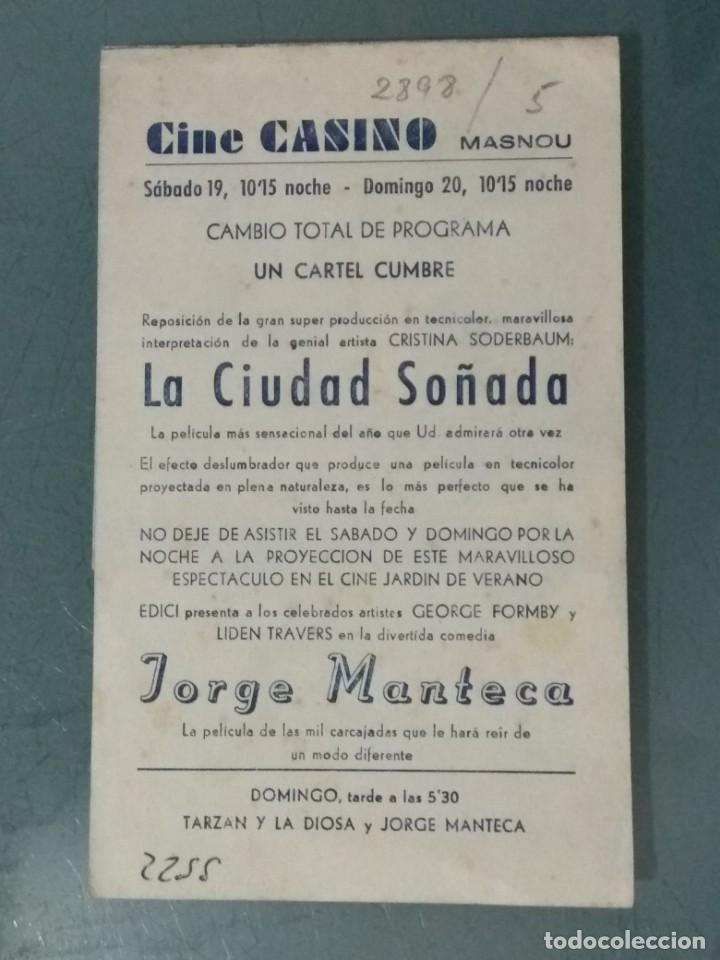 Cine: LA CIUDAD SO&Ntilde;ADA. PROGRAMA DE CINE DOBLE. - Foto 3