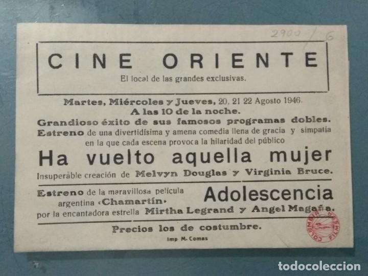 Cine: A VUELTO AQUELLA MUJER - PROGRAMA DE CINE DOBLE. - Foto 3