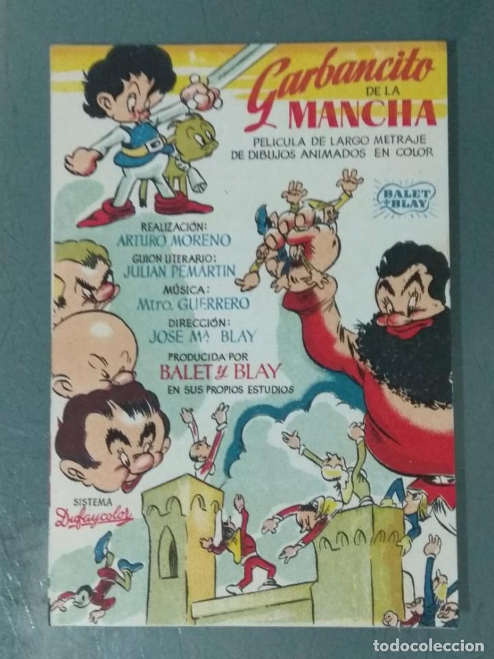 Cine: GARBANCITO DE LA MANCHA - PROGRAMA DE CINE SENCILLO. - Foto 1