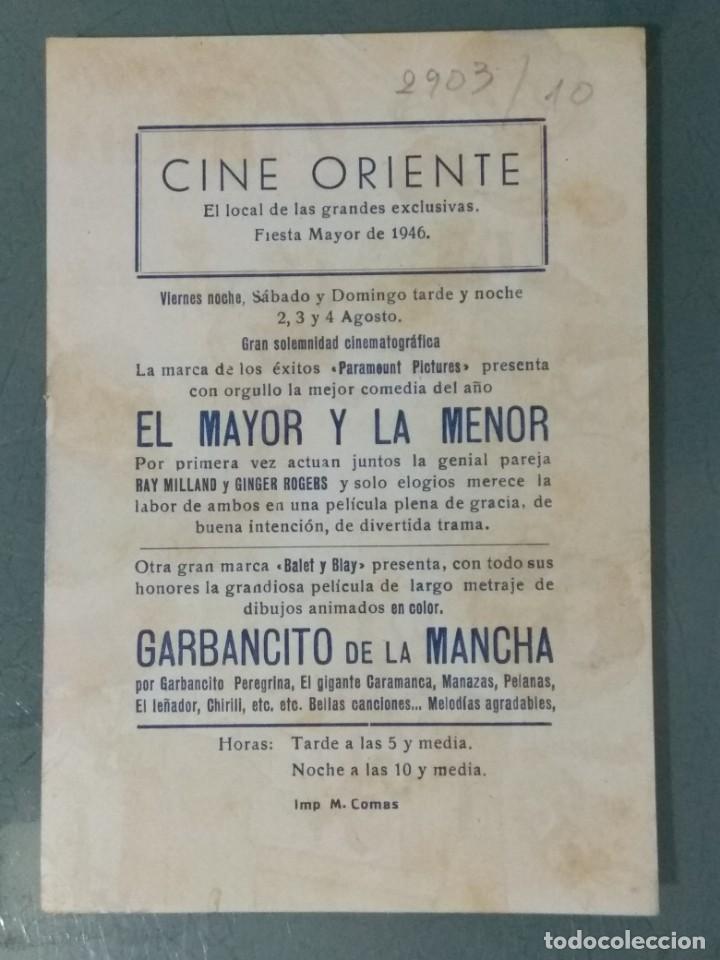 Cine: GARBANCITO DE LA MANCHA - PROGRAMA DE CINE SENCILLO. - Foto 2