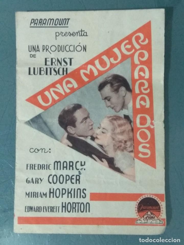 Cine: UNA MUJER PARA DOS. PROGRAMA DOBLE DE CINE. - Foto 1