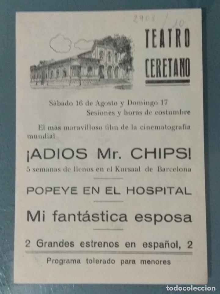 Cine: ADIOS MR. CHIPS. PROGRAMA DE CINE SENCILLO GRANDE. - Foto 2