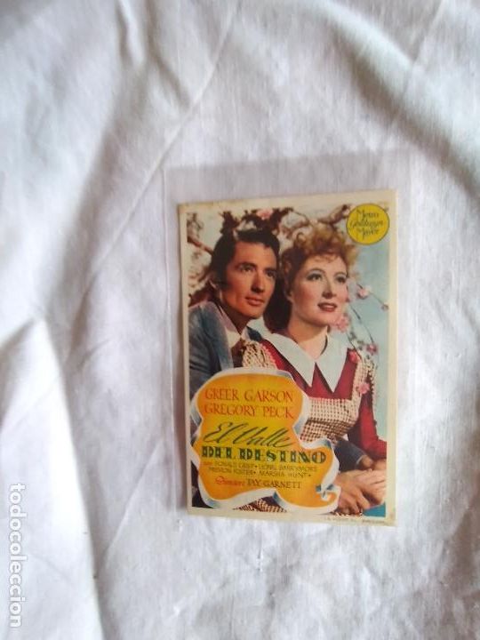 Cine: PROGRAMA DE CINE EL VALLE DEL DESTINO. GREER GARSON. GREGORY PECK. CON PUBLICIDAD. - Foto 1