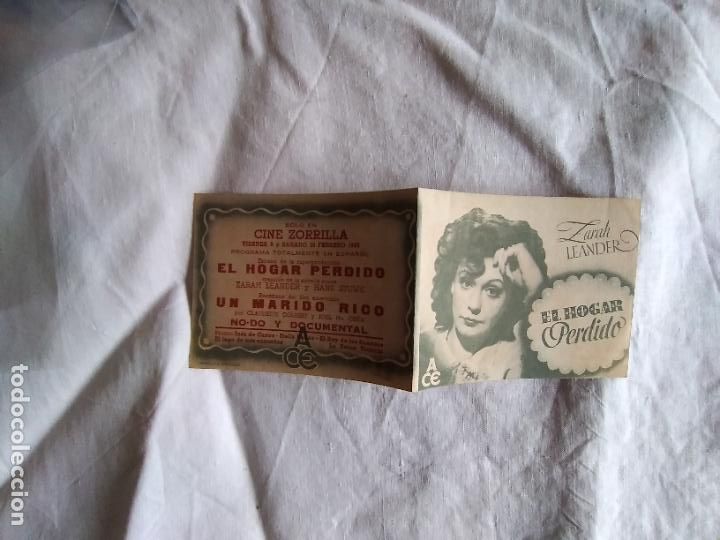Cine: PROGRAMA DE CINE DOBLE. EL HOGAR PERDIDO. ZARAH LEANDER. CON PUBLICIDAD. - Foto 2