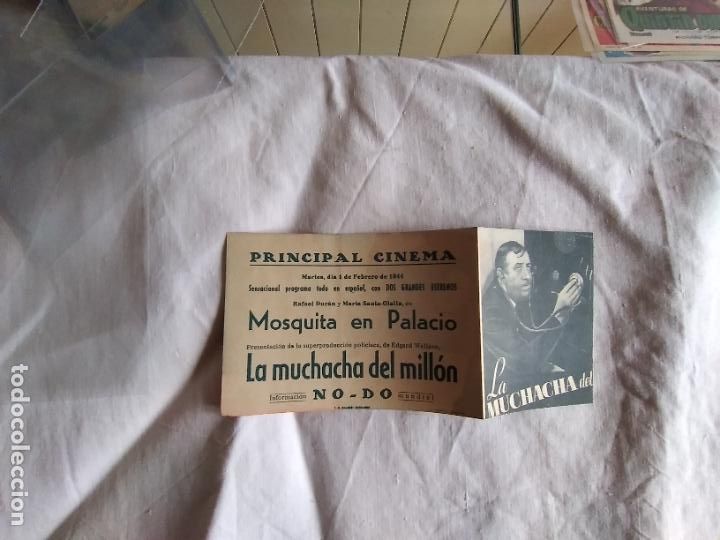 Cine: PROGRAMA DE CINE DOBLE LA MUCHACHA DEL MILLON. CON PUBLICIDAD. - Foto 2