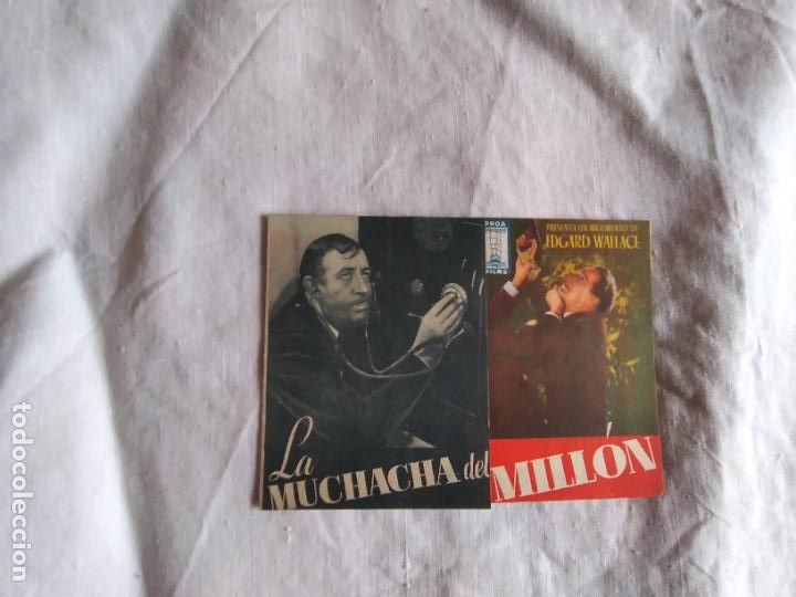 Cine: PROGRAMA DE CINE DOBLE LA MUCHACHA DEL MILLON. CON PUBLICIDAD. - Foto 1