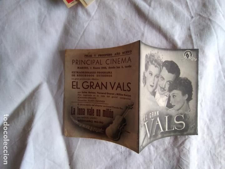 Cine: PROGRAMA DE CINE DOBLE EL GRAN VALS. LUISE RAINER. CON PUBLICIDAD - Foto 1