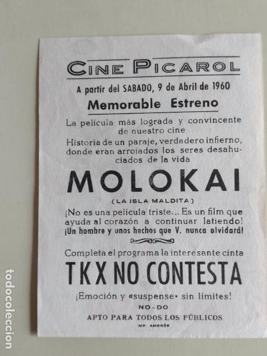 Cine: PROGRAMA DE CINE MOLOKAI. JAVIER ESCRIVA. CON PUBLICIDAD. - Foto 2