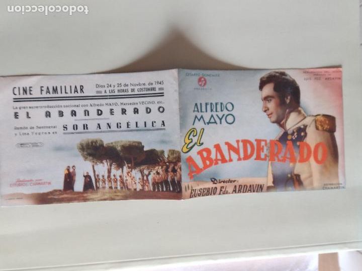 Cine: PROGRAMA DE CINE DOBLE. EL ABANDERADO. ALFREDO MAYO. CON PUBLICIDAD. - Foto 1