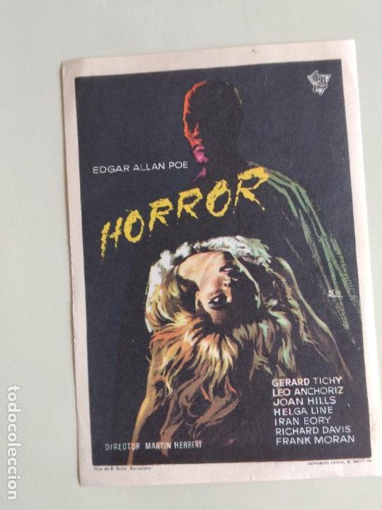 Cine: PROGRAMA DE CINE HORROR. EDGAR ALLAN POE. - Foto 1