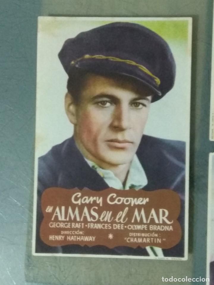 Cine: LOTE DE TRES PROGRAMAS DE SENCILLOS DE CINE. ALMAS EN EL MAR. - Foto 2