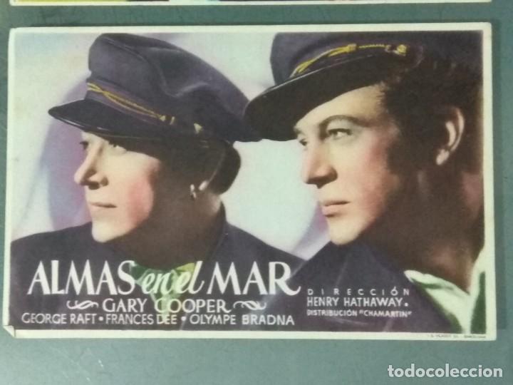 Cine: LOTE DE TRES PROGRAMAS DE SENCILLOS DE CINE. ALMAS EN EL MAR. - Foto 4