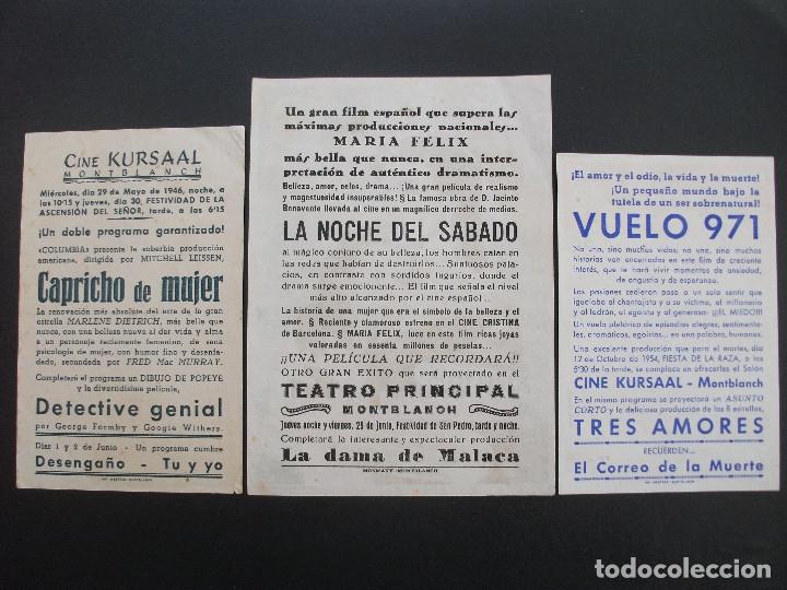 Cine: MONTBALCH, 3 FOLLETOS DE CINE - Foto 2