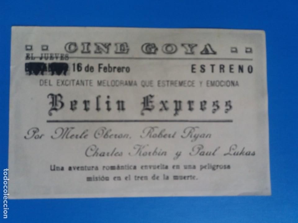 Cine: Berlin Express con Publicidad Cine Goya - Foto 2