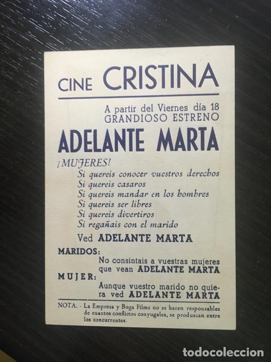 Cine: Adelante Marta - Programa de cine Valencia C/P - Foto 2