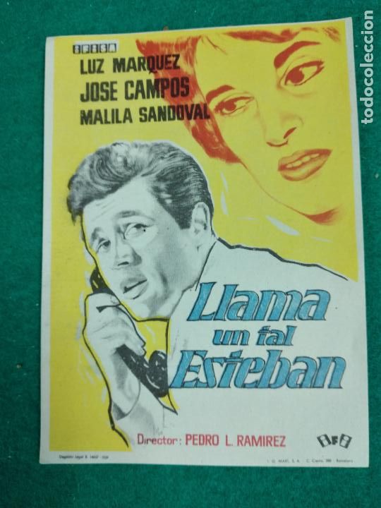 Cine: PROGRAMA DE CINE. LLAMA UN TAL ESTEBAN. LUZ MARQUEZ. - Foto 1