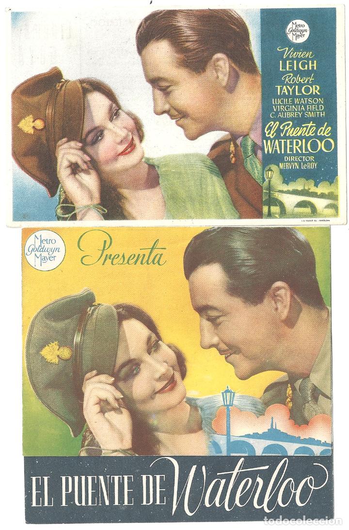 Cine: PTCC 156 EL PUENTE DE WATERLOO 2 PROGRAMAS MGM VIVIEN LEIGH ROBERT TAYLOR - Foto 1