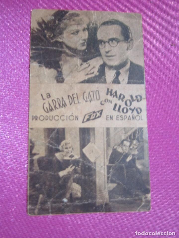 Cine: LA GARRA DEL GATO HAROLD LLOYD PROGRAMA DE CINE TARJETA C2 4 - Foto 1