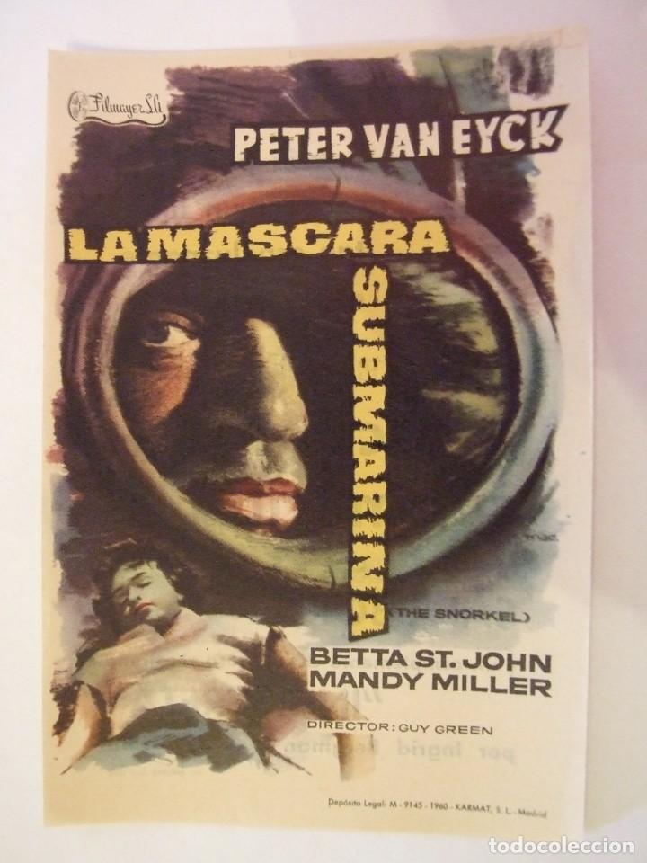  Foglietti di film di film antichi di cinema: LA MASCARA SUBMARINA - SIMPLE CON PUBLICIDAD SALA BORN PALMA DE MALLORCA - PERFECTO