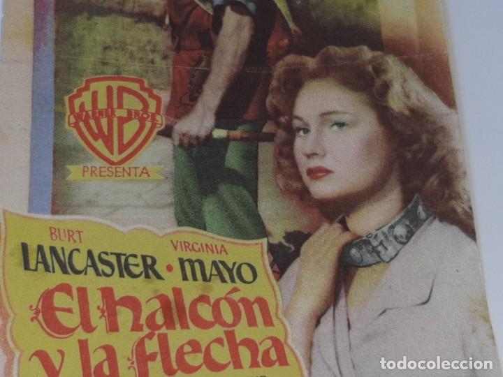 Cine: ANTIGUO PROGRAMA DE CINE EL HALCON Y LA FLECHA - BURT LANCASTER - A&Ntilde;OS 40 - Foto 7