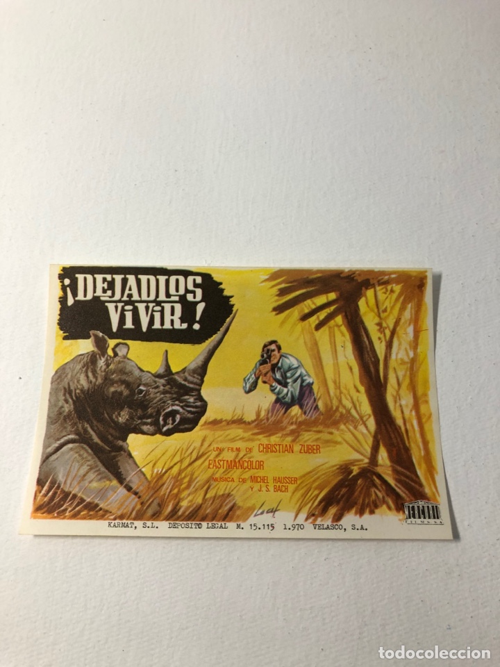 Cine: FOLLETO DE MANO ● DEJADLOS VIVIR ● - Foto 1