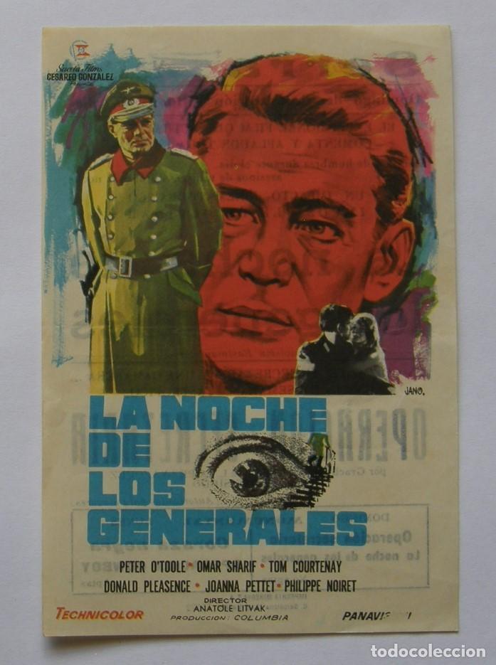 Cine: PROGRAMA DE CINE LA NOCHE DE LOS GENERALES - Foto 1