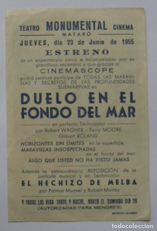 Cine: PROGRAMA DE CINE DUELO EN EL FONDO DEL MAR - Foto 2