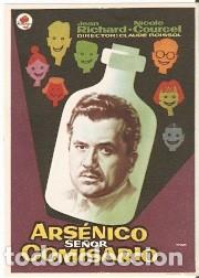 Cine: Programa CIne. Ars&eacute;nico Se&ntilde;or Comisario. 19-1113 - Foto 1