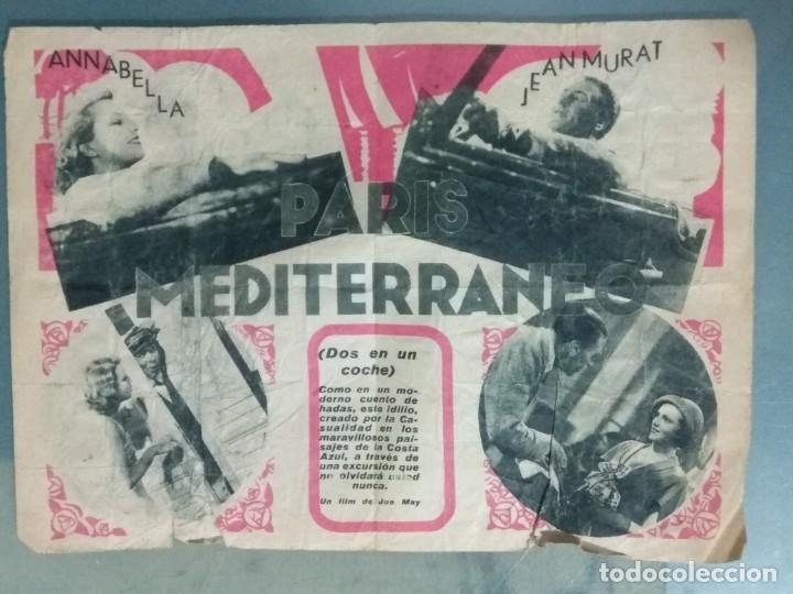 Cine: PARIS MEDITERRAENO - PROGRAMA DE CINE DOBLE. - Foto 2