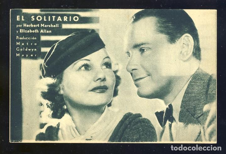 Cine: Programa de cine EL SOLITARIO. Tarjeta - Foto 1