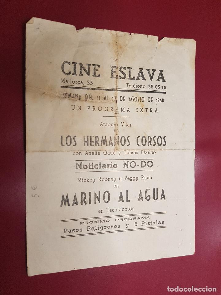 Cine: PROGRAMA DE MANO - LOS HERMANOS CORSOS - PUBLICIDAD - Foto 2