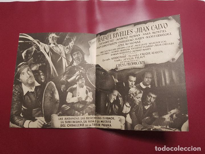 Cine: PROGRAMA DE MANO - DON QUIJOTE DE LA MANCHA - PUBLICIDAD - Foto 2