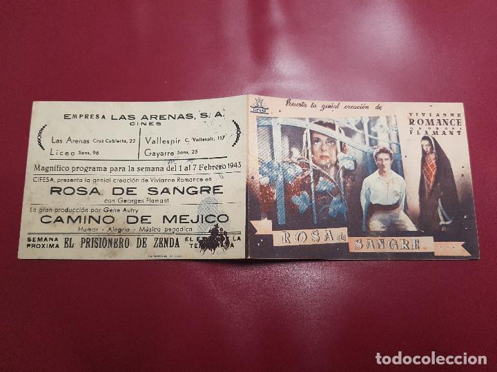 Cine: PROGRAMA DE MANO - ROSA DE SANGRE - PUBLICIDAD - Foto 1