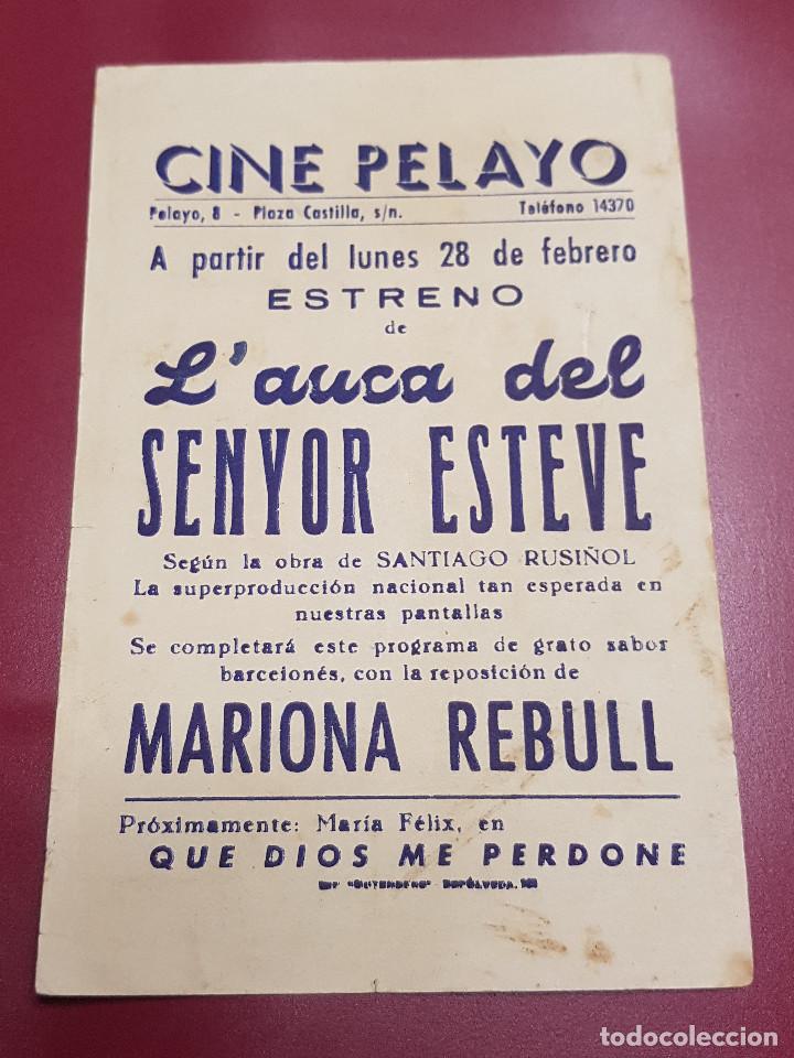 Cine: PROGRAMA DE MANO - MARIONA REBULL - PUBLICIDAD - Foto 2