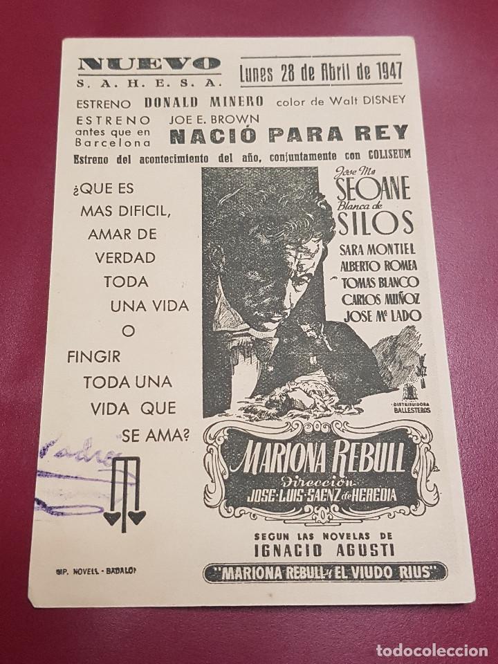 Cine: PROGRAMA DE MANO - MARIONA REBULL - PUBLICIDAD - Foto 2
