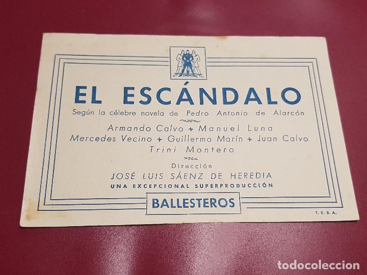 Cine: PROGRAMA DE MANO - EL ESCANDALO - PUBLICIDAD - Foto 2