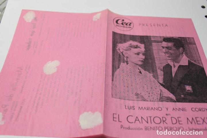 Cine: PROGRAMA DE MANO LOCAL CANCIONERO EL CANTOR DE MEXICO - Foto 4