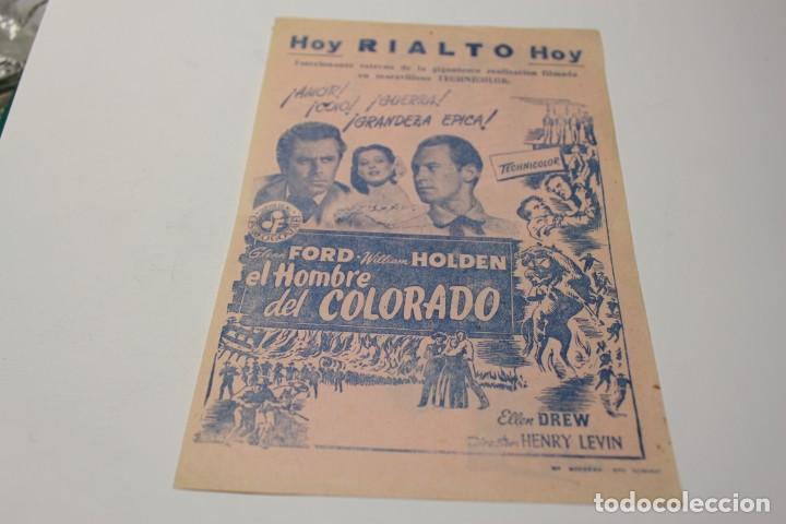 Cine: PROGRAMA DE MANO LOCAL EL HOMBRE DEL COLORADO - Foto 1